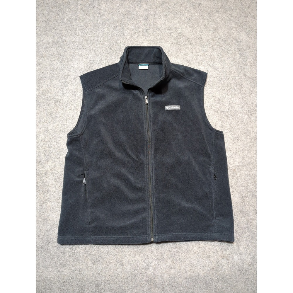 Columbia Sportswear‎ Company Black Full Zip Fleece Vest XL